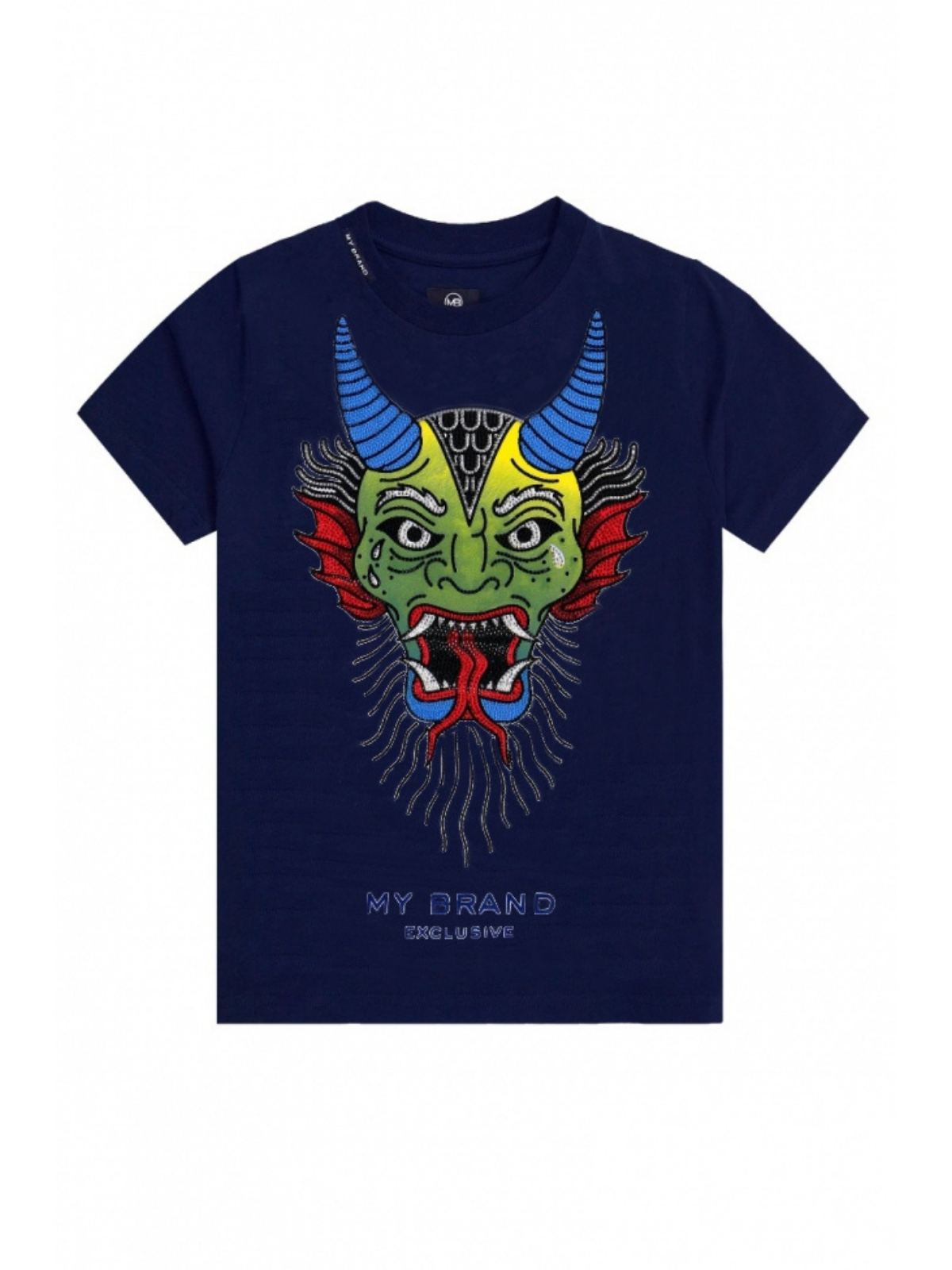 COLOR STONE MASK T-SHIRT | NAVY