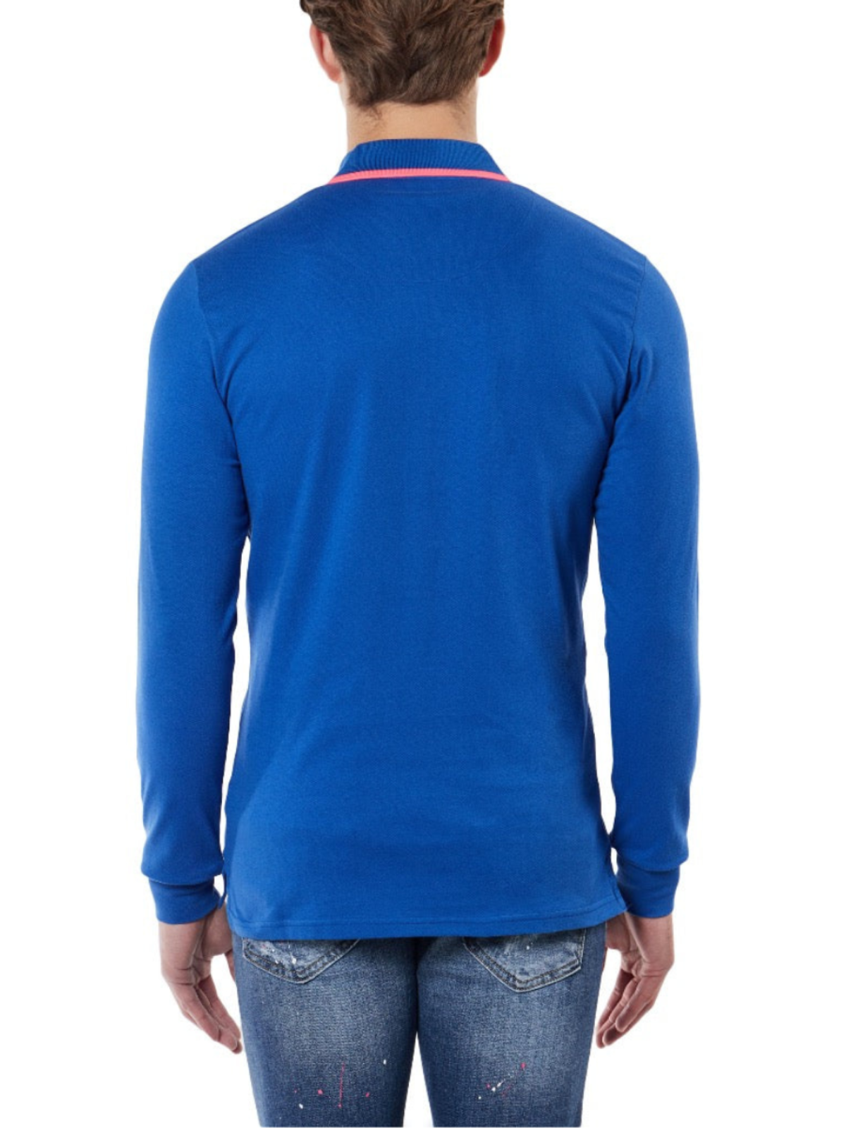 COLOURFULL LONGSLEEVE POLO | KOBALT BLUE