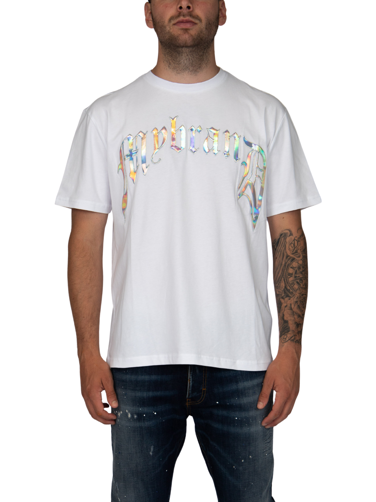 Chrome print mybrand | WHITE