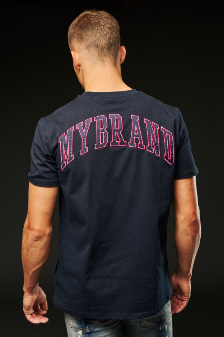 MY BRAND BACK TEXT T-SHIRT NAVY | NAVY