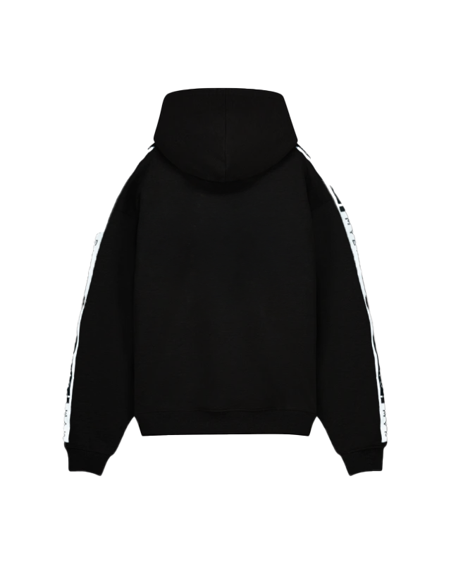 MB CONTRAST TAPING HOODIE BLACK | BLACK