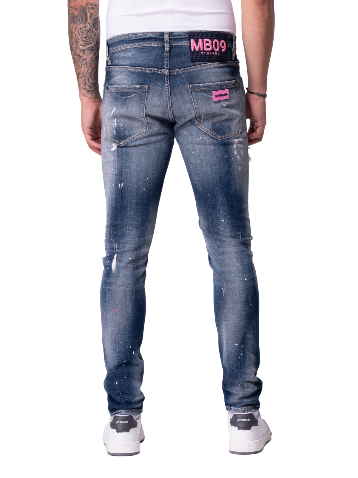 EMBROIDED PINK MB09 | DENIM