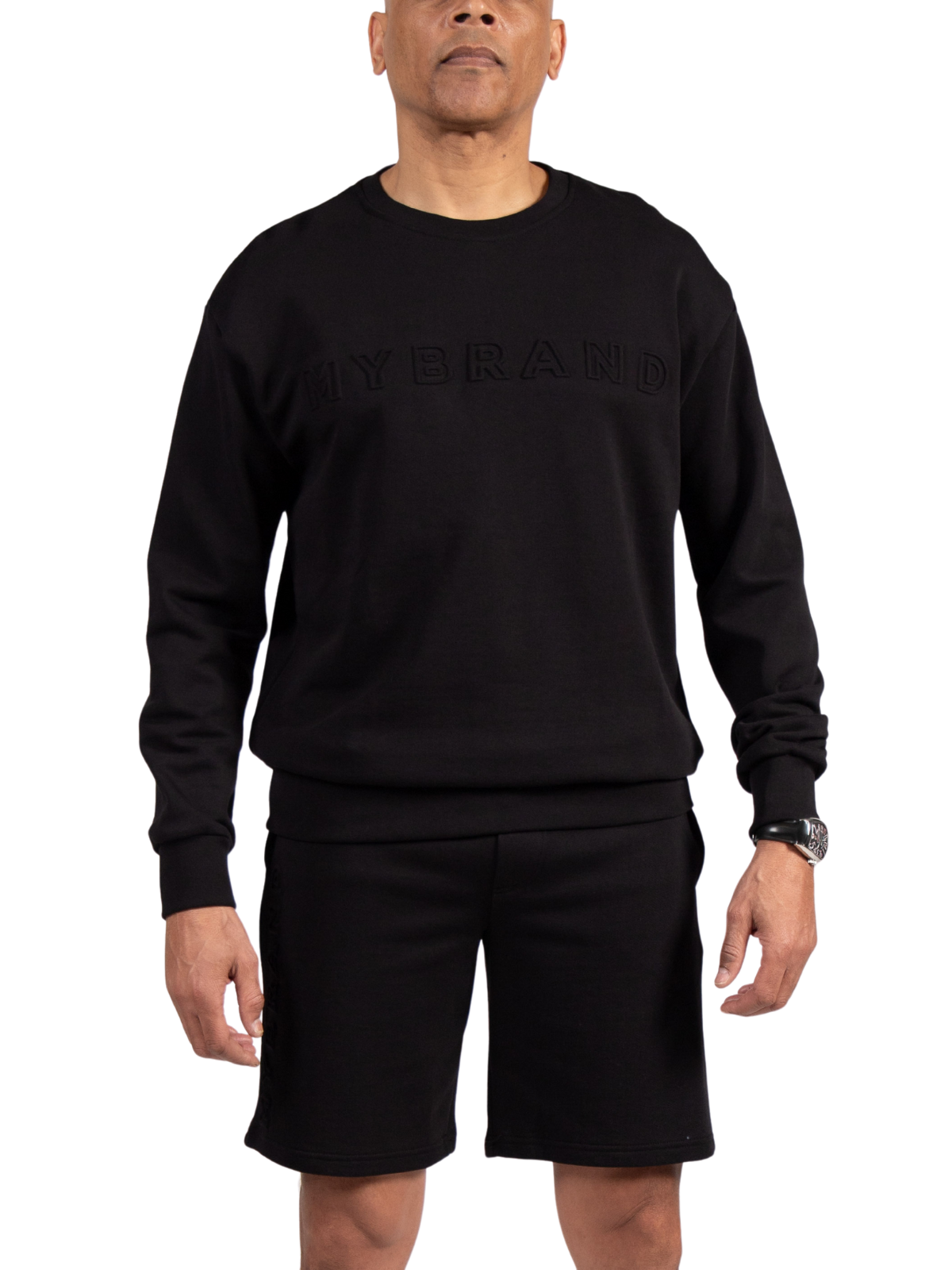 MYBRAND Embosed Statement Sweater Black | BLACK