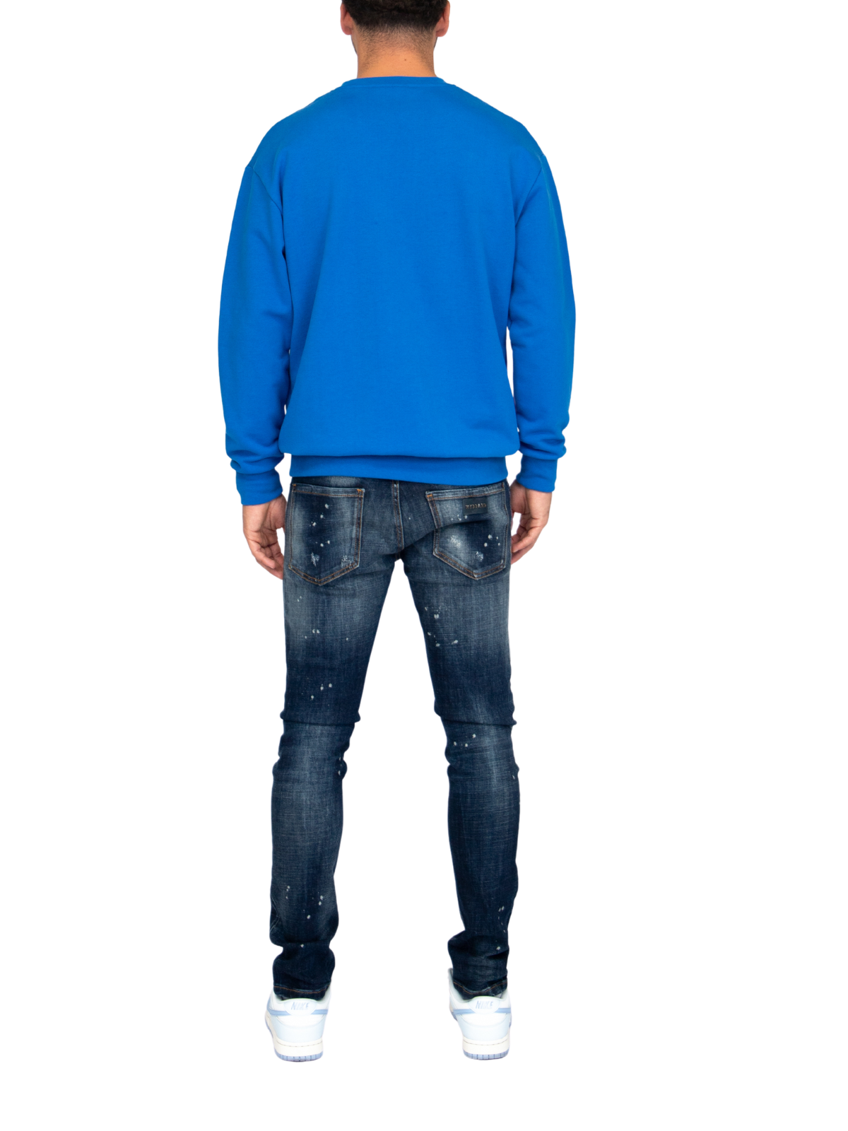 MYBRAND Embosed Statement Sweater | BLUE