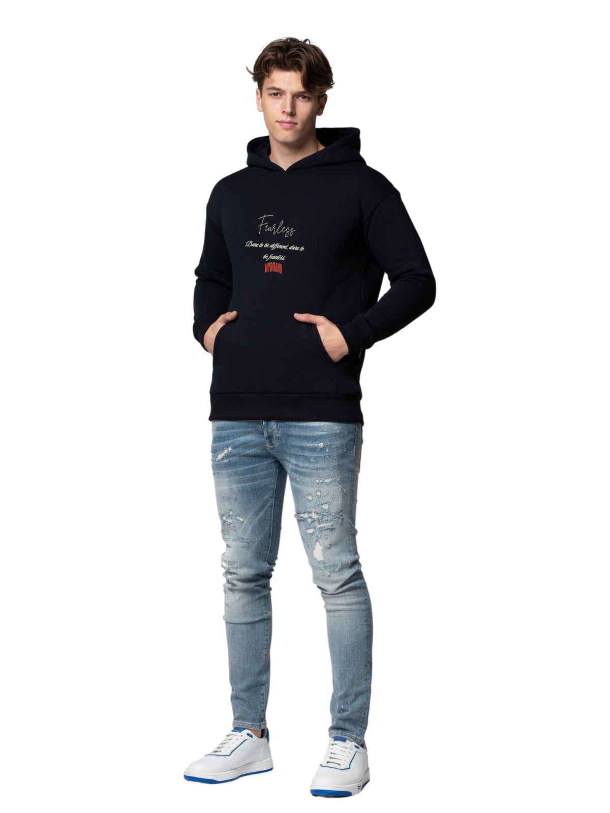 MB FEARLESS HOODY | NAVY