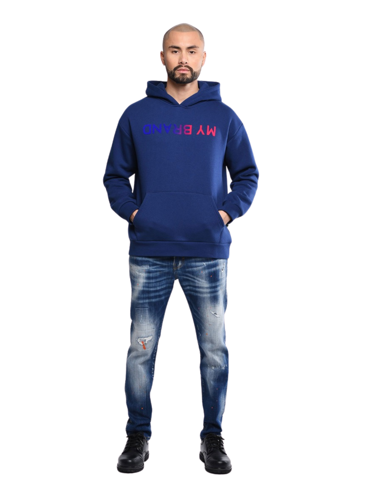 Gradient Mybrand Hoodie | NAVY