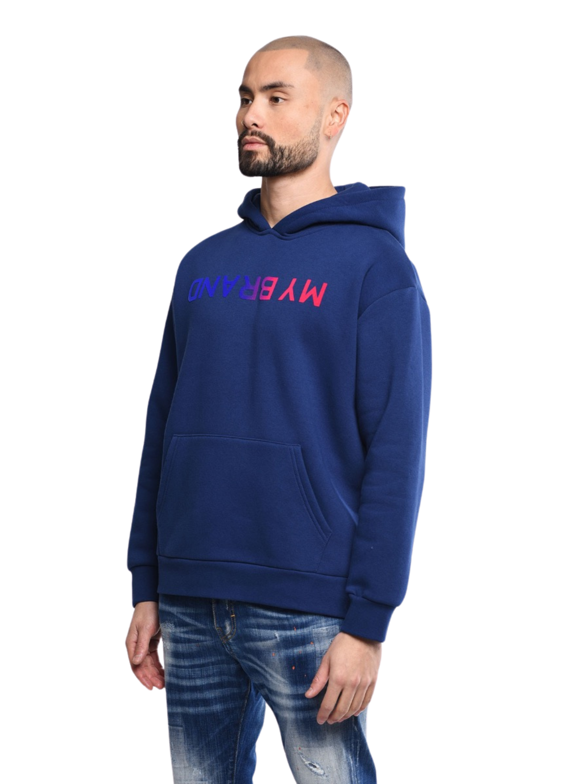 Gradient Mybrand Hoodie | NAVY