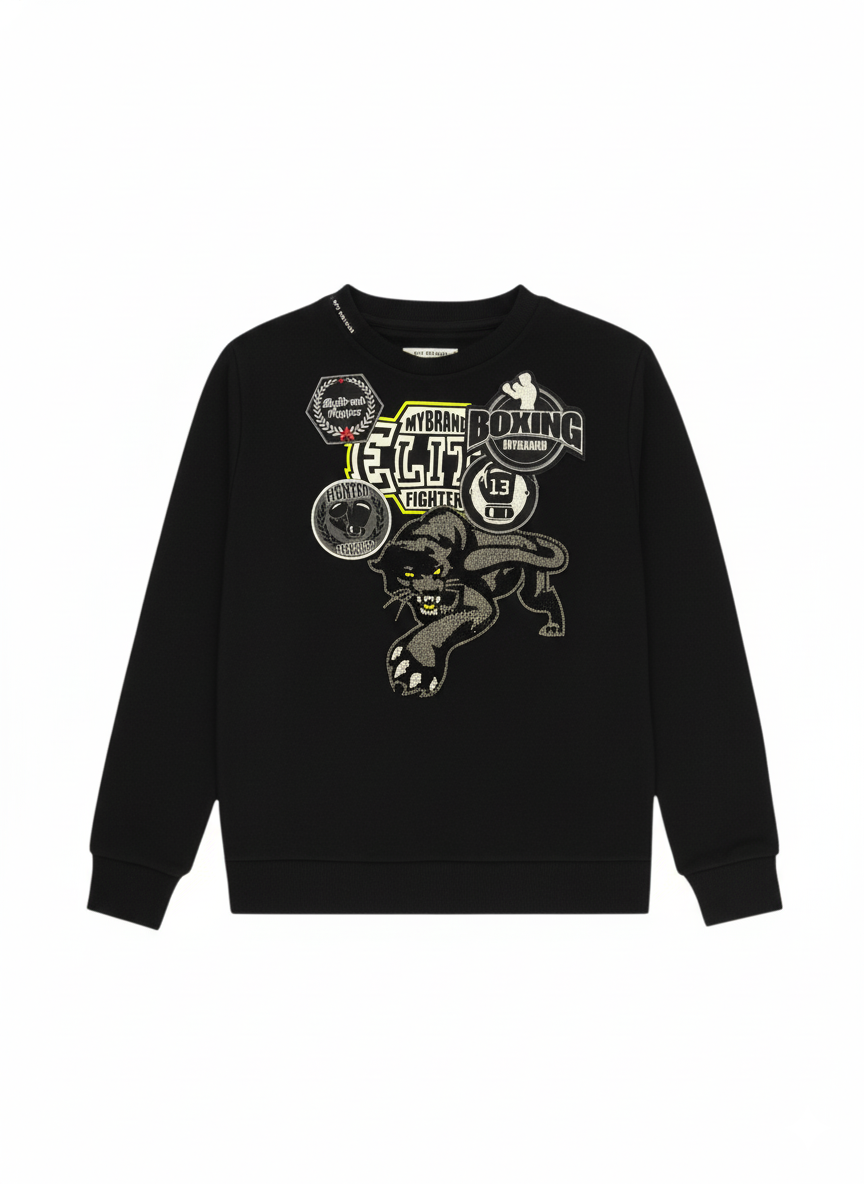 ELITE PANTHER SWEATER | BLACK