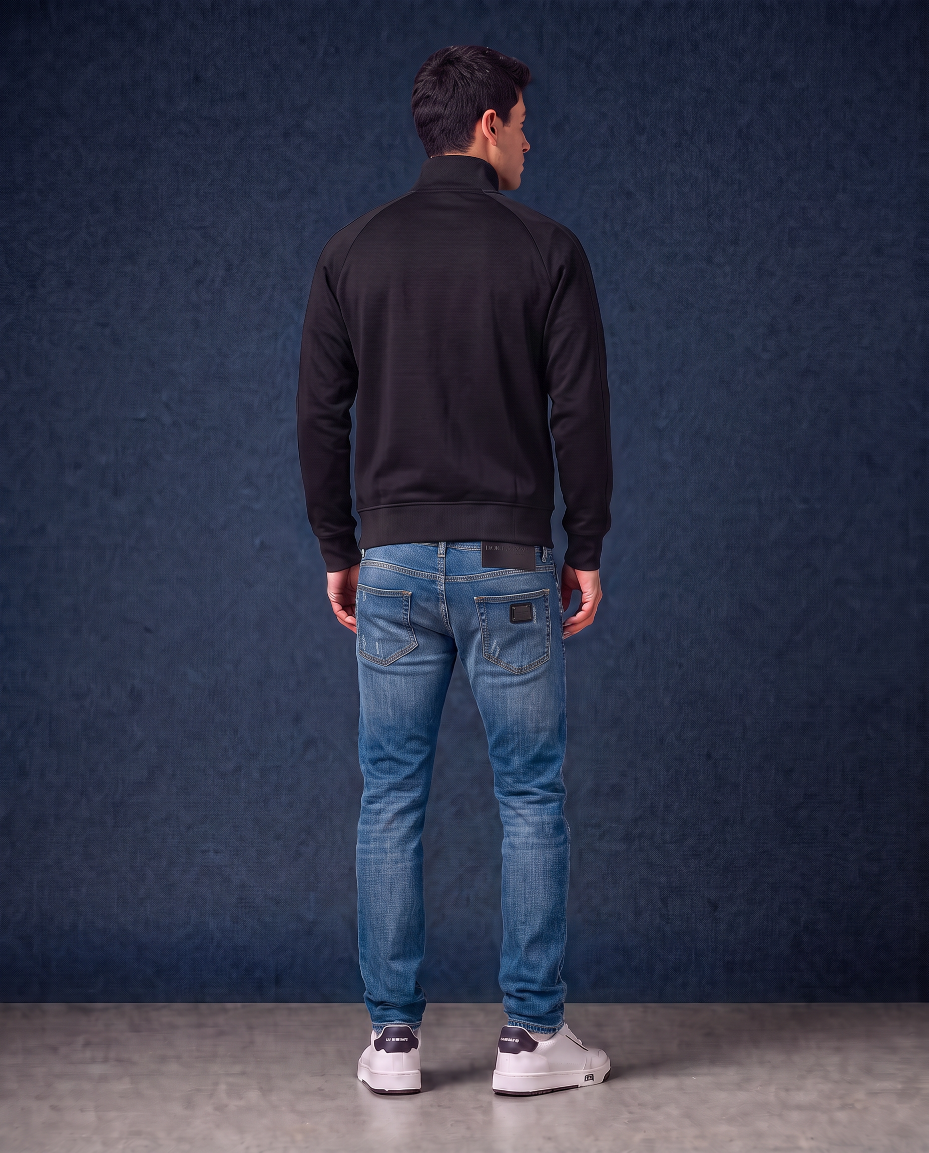 MB ESSENTIAL PIQUE BLACK TRACK JACKET | BLACK