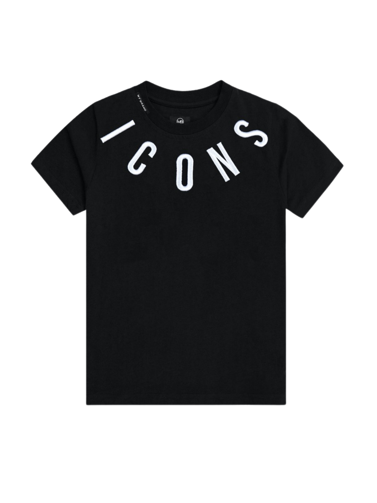 Icons Neck T-Shirt | BLACK