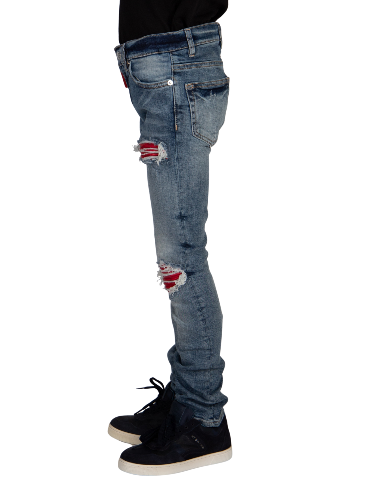 RED RIPPED BIKER JEANS KIDS DENIM – My Brand Online BV