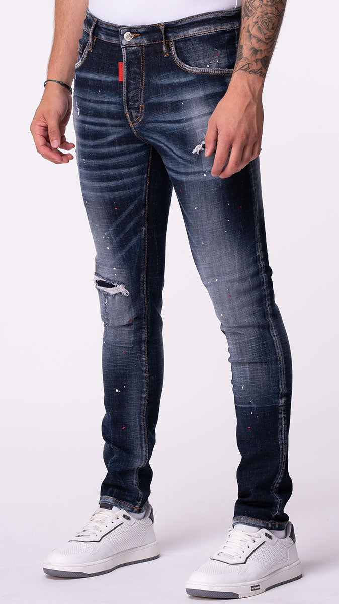 RUBY RED SPOTTED JEANS | DENIM