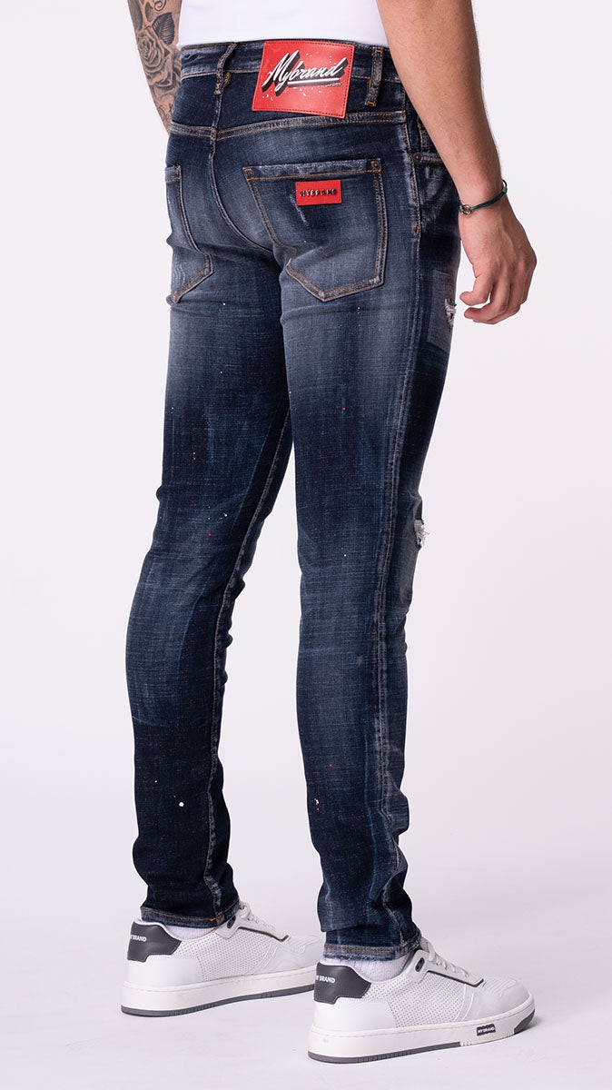RUBY RED SPOTTED JEANS | DENIM