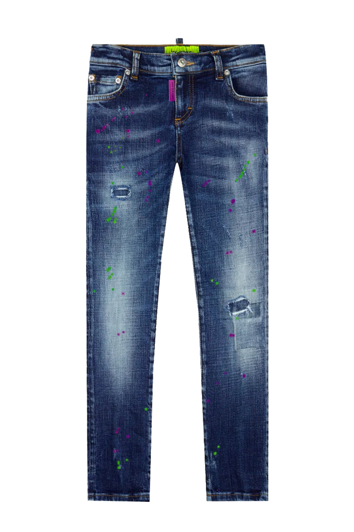 BLUE DISTRESSED GREEN  SP | DENIM