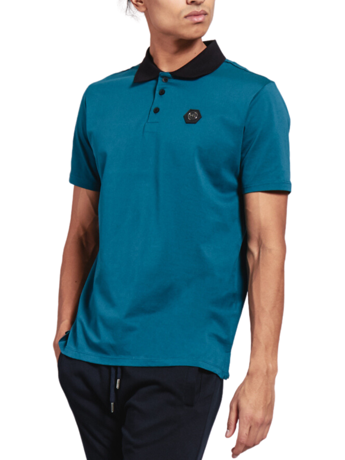 MB Chest Badge Polo Oil green | TURQUOISE