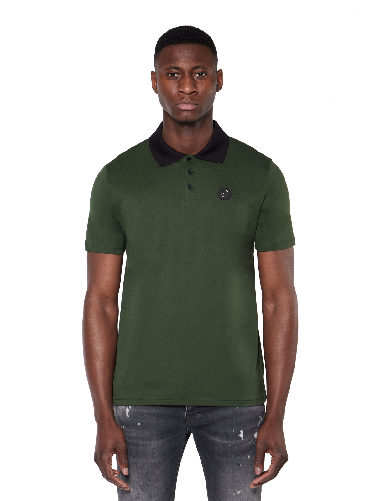 MB Chest Badge Polo Oil green | GREEN