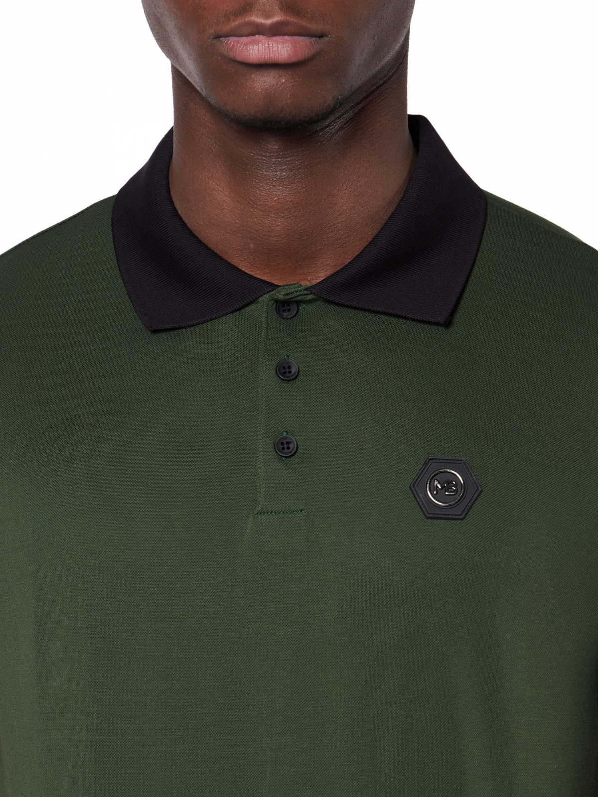 MB Chest Badge Polo Oil green | GREEN