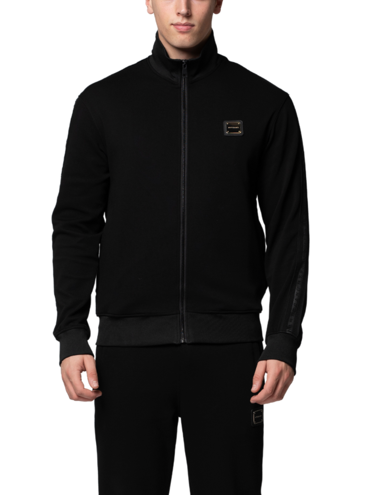 MB ESSENTIAL PIQUE BLACK TRACK JACKET | BLACK