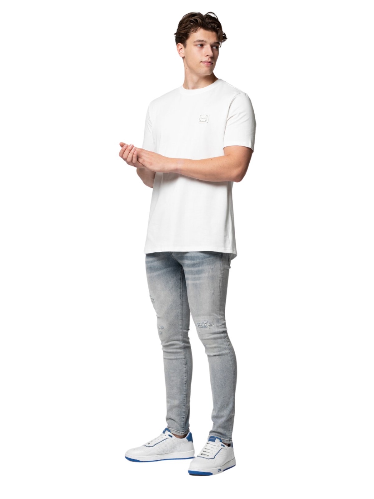 MB ESSENTIAL PIQUE WHITE T-SHIRT | WHITE