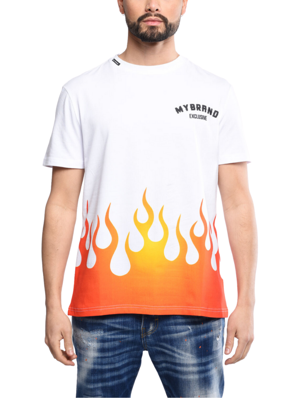 Mb Fire T-Shirt White | WHITE