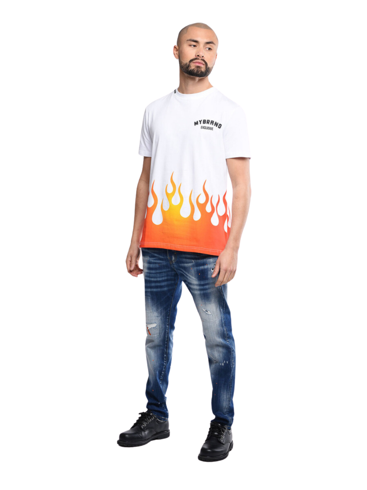 Mb Fire T-Shirt White | WHITE