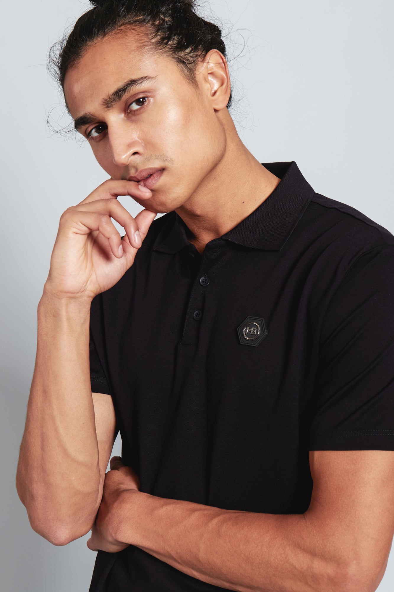 MB Chest Badge Polo Black