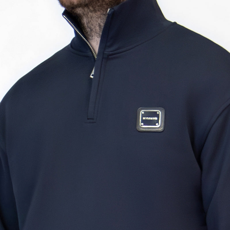 MB ESSENTIALS HALF ZIP SWEATER | NAVY