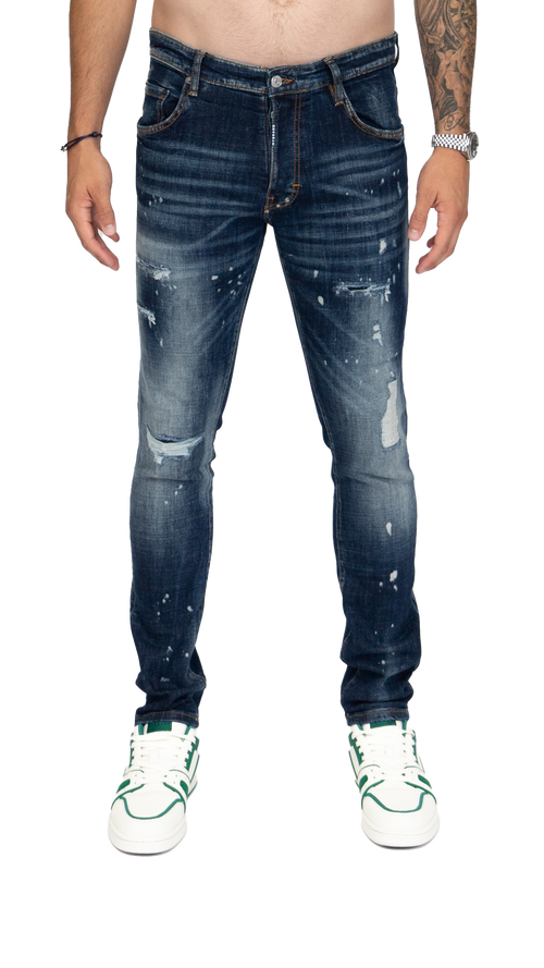 Vintage Indigo Torn Jeans | DENIM