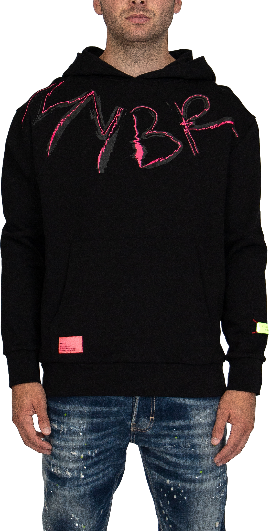 MYBRAND Signature Scribble Hoodie | BLACK