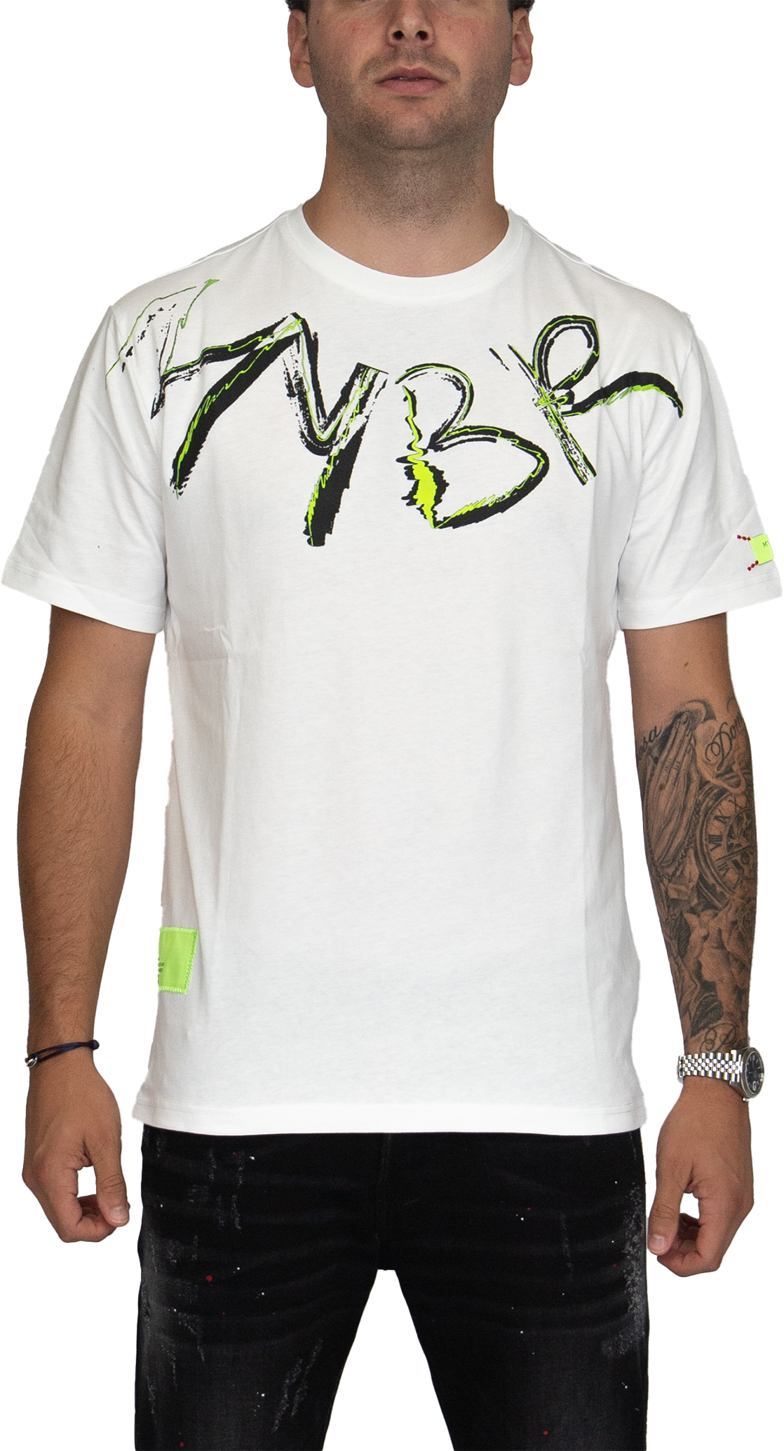 MYBRAND Signature Scribble Tee | OFF-WHITE