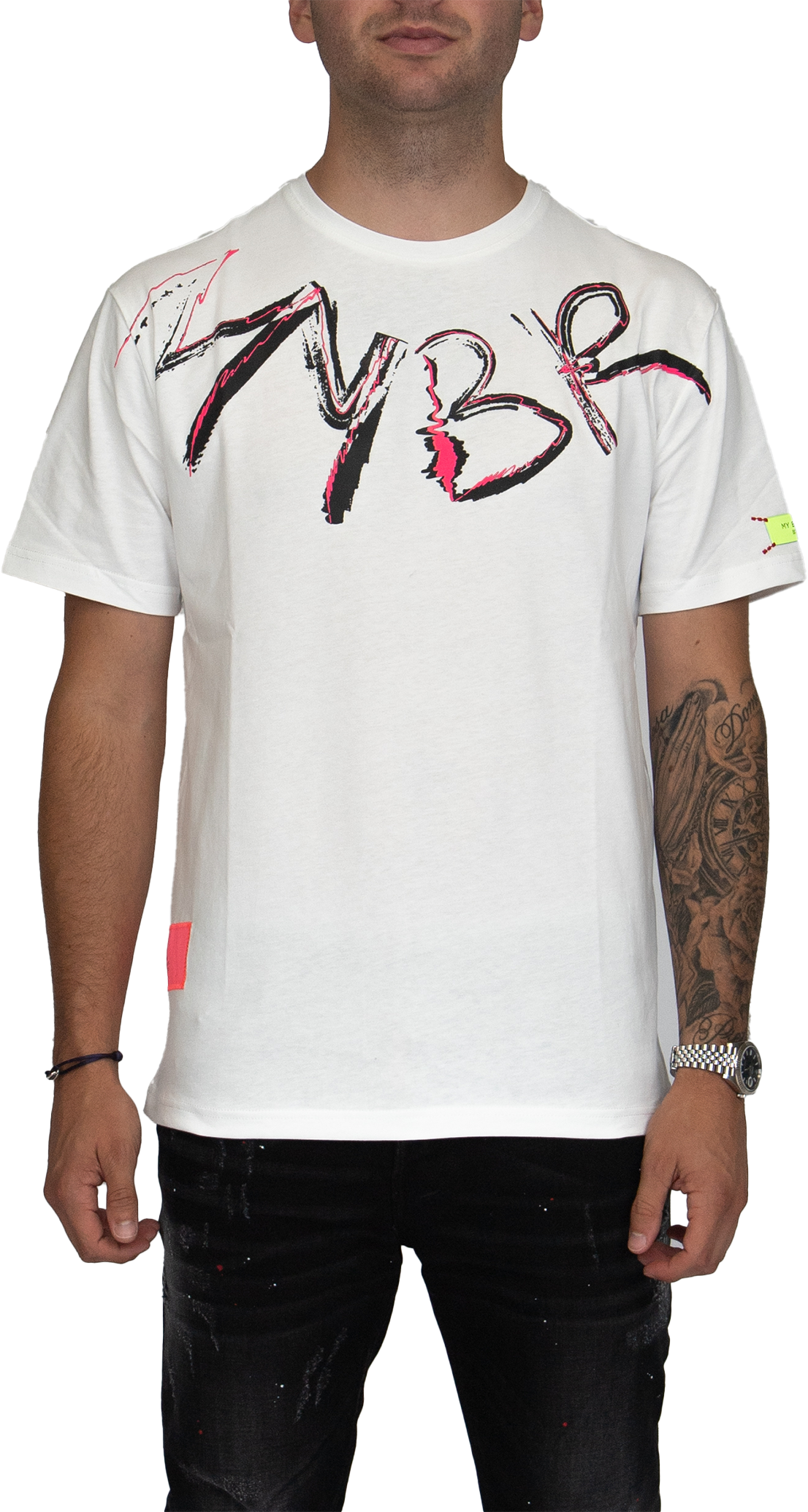 MYBRAND Signature Scribble Tee | OFF-WHITE