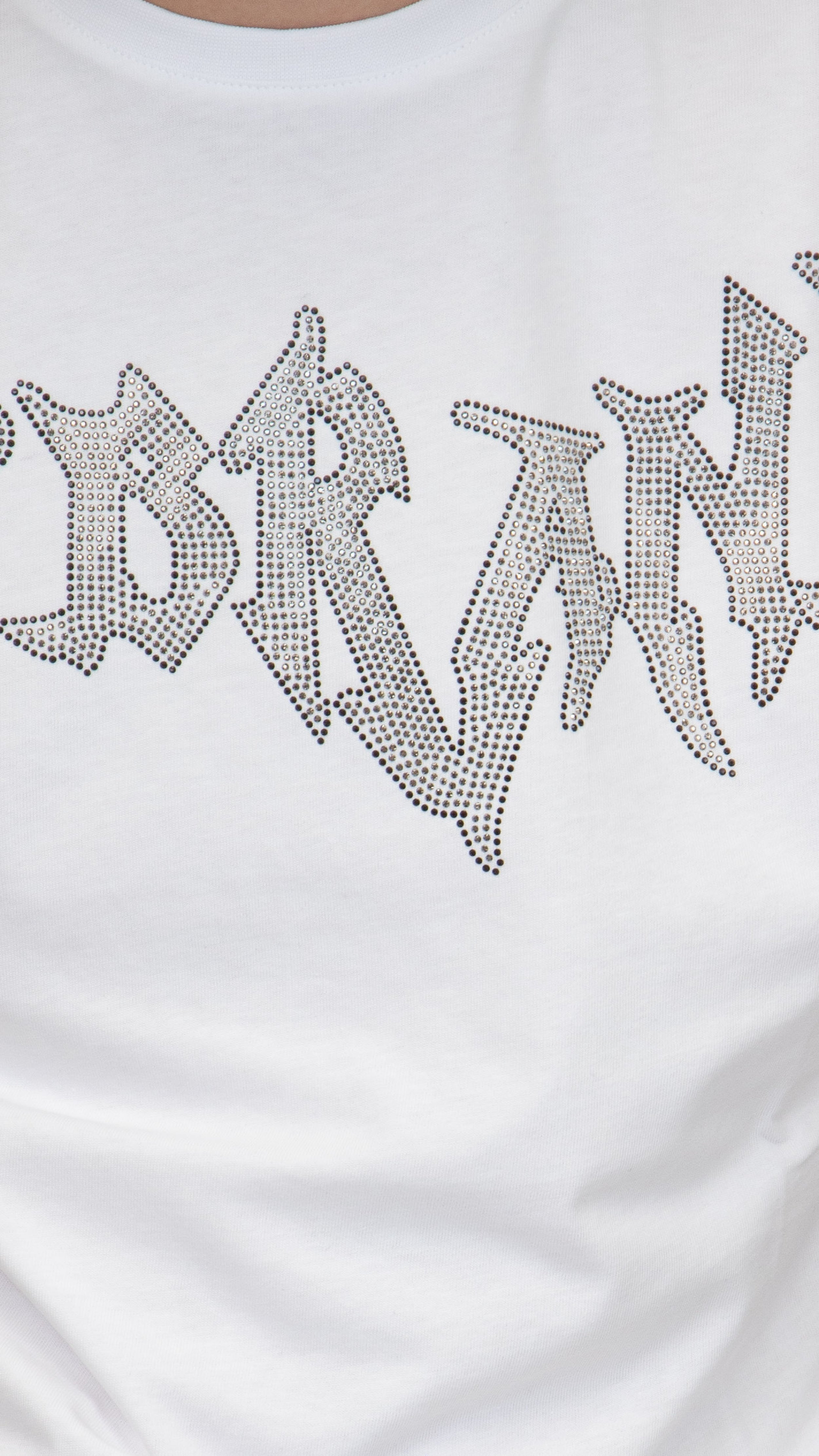 MYBRAND Winged Emblem Sparkle Tee White | WHITE