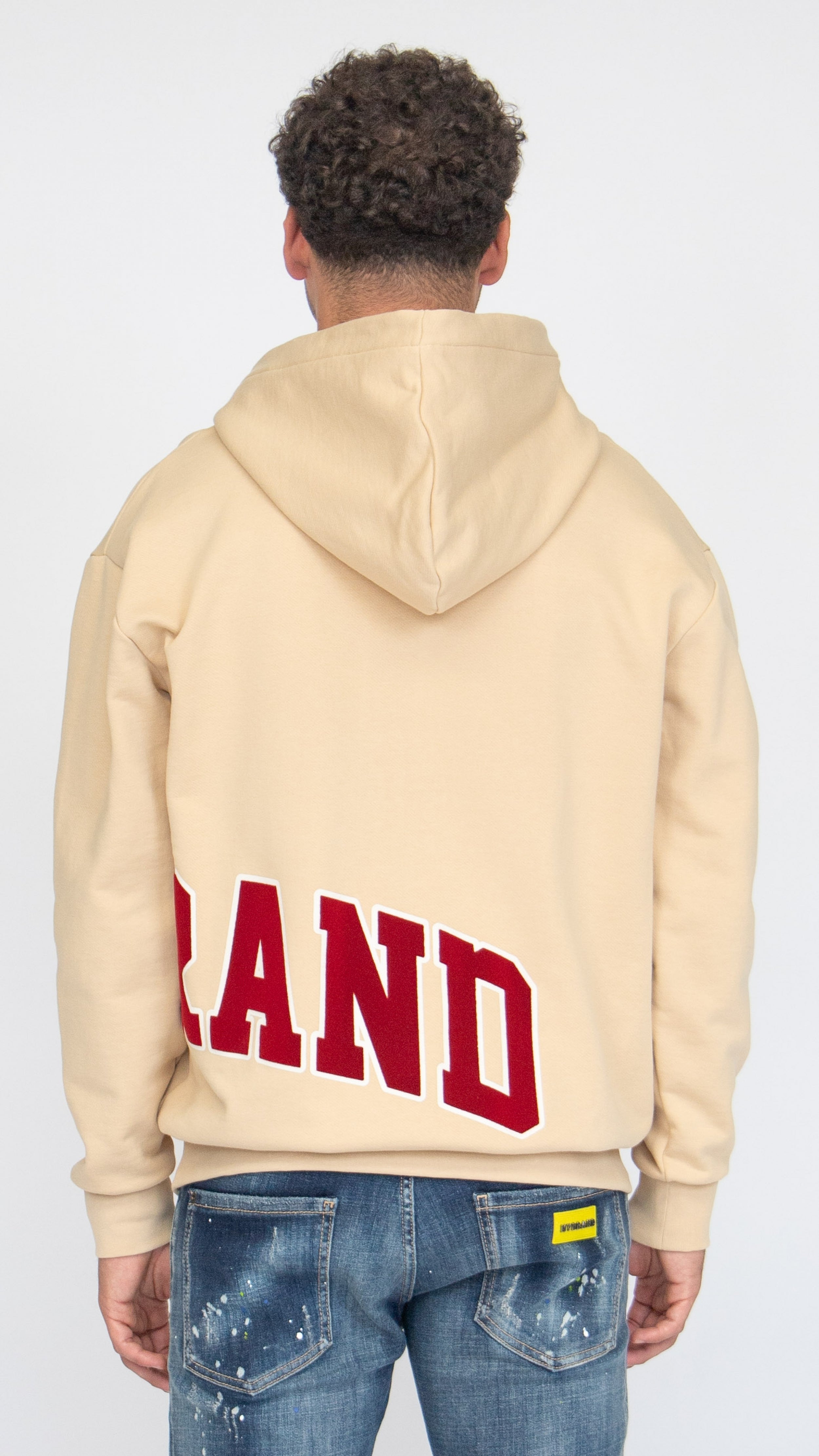 MYBRAND Bold Emblem Hoodie | OFF-WHITE