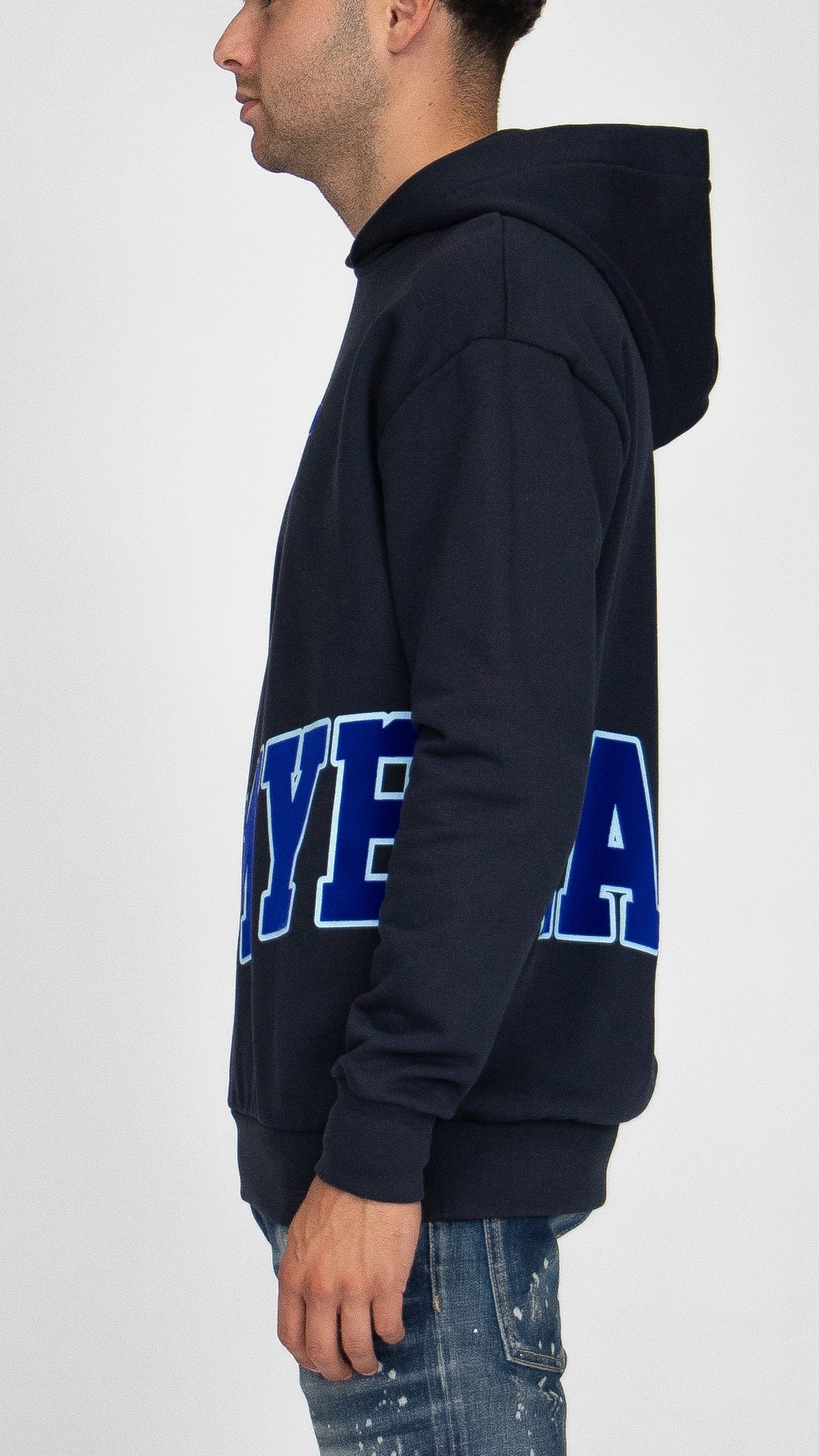 MYBRAND Bold Emblem Hoodie | NAVY