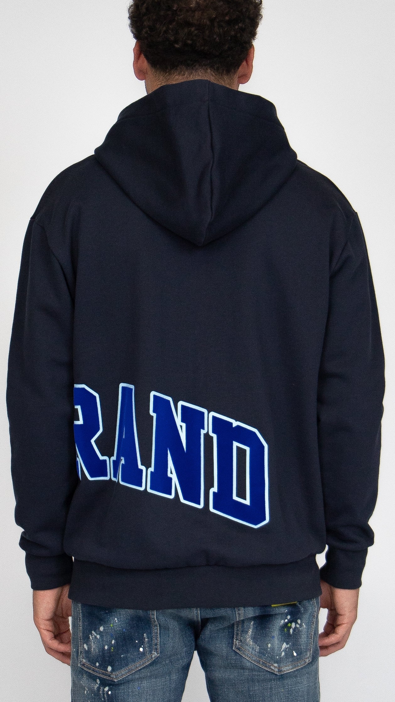 MYBRAND Bold Emblem Hoodie | NAVY