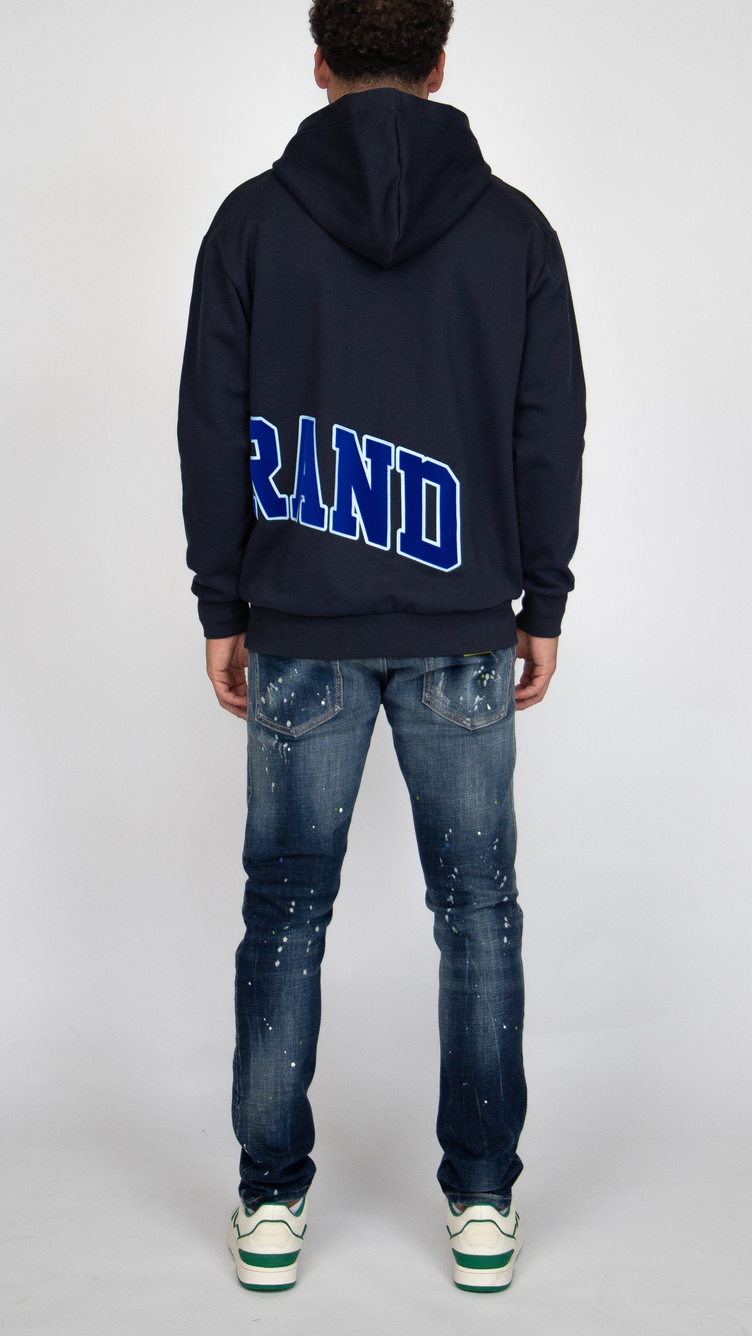 MYBRAND Bold Emblem Hoodie | NAVY