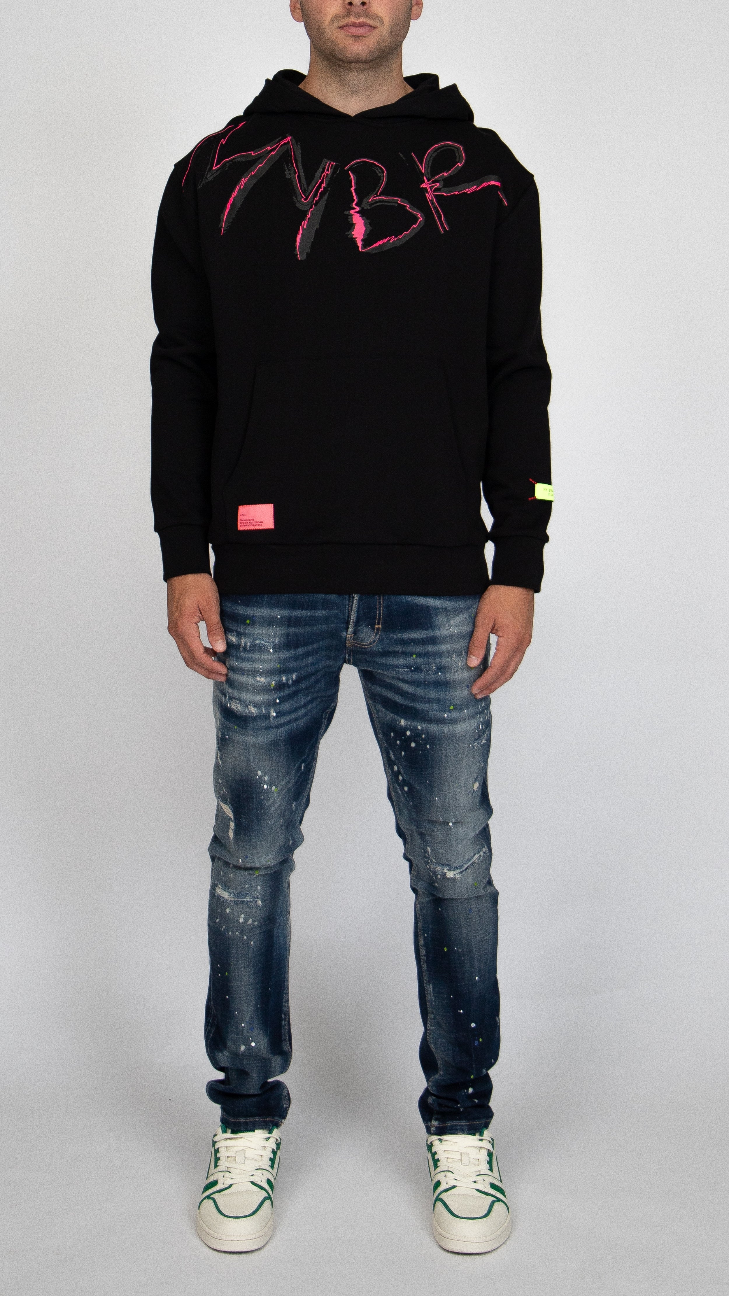 MYBRAND Signature Scribble Hoodie | BLACK