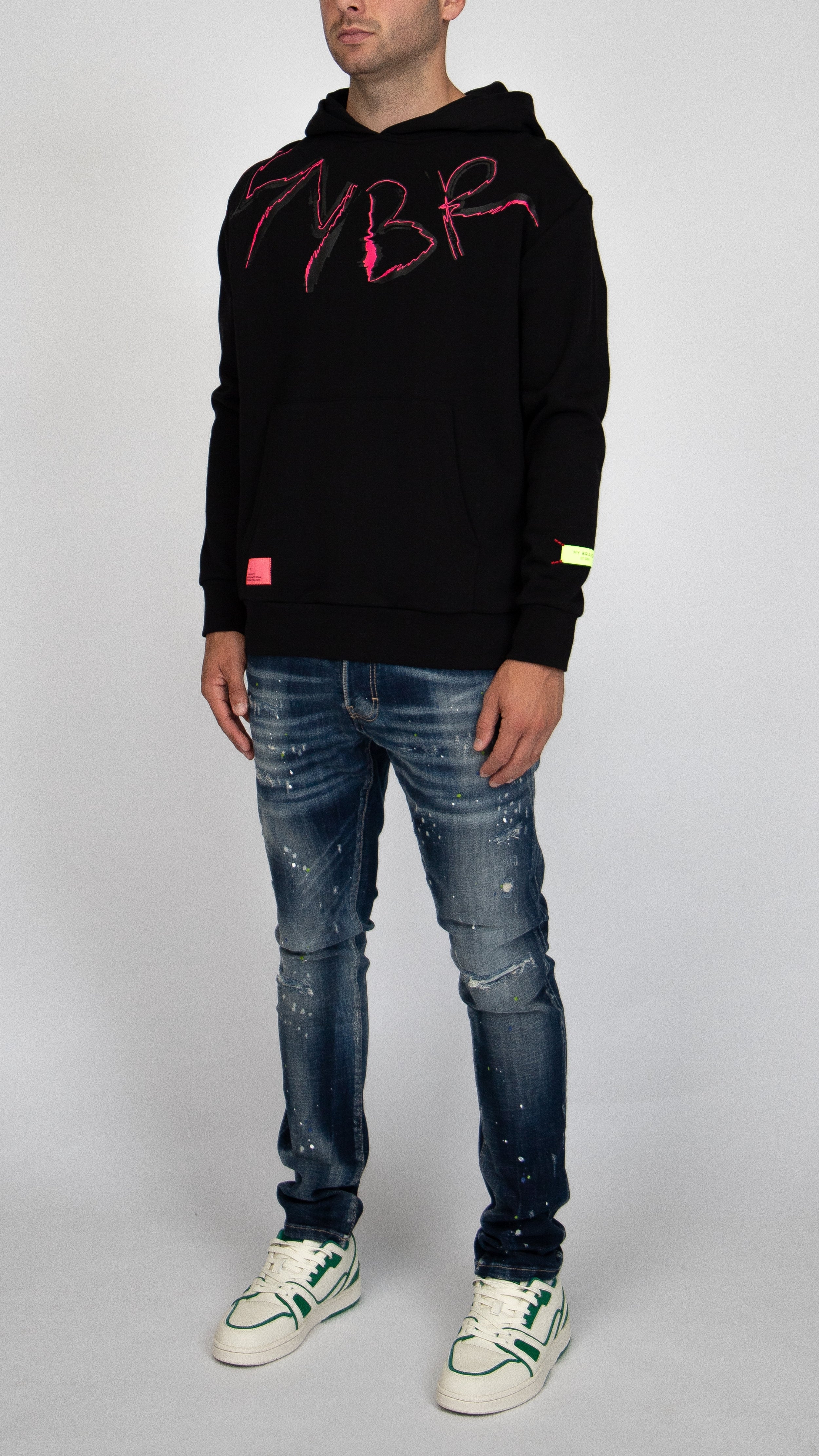 MYBRAND Signature Scribble Hoodie | BLACK