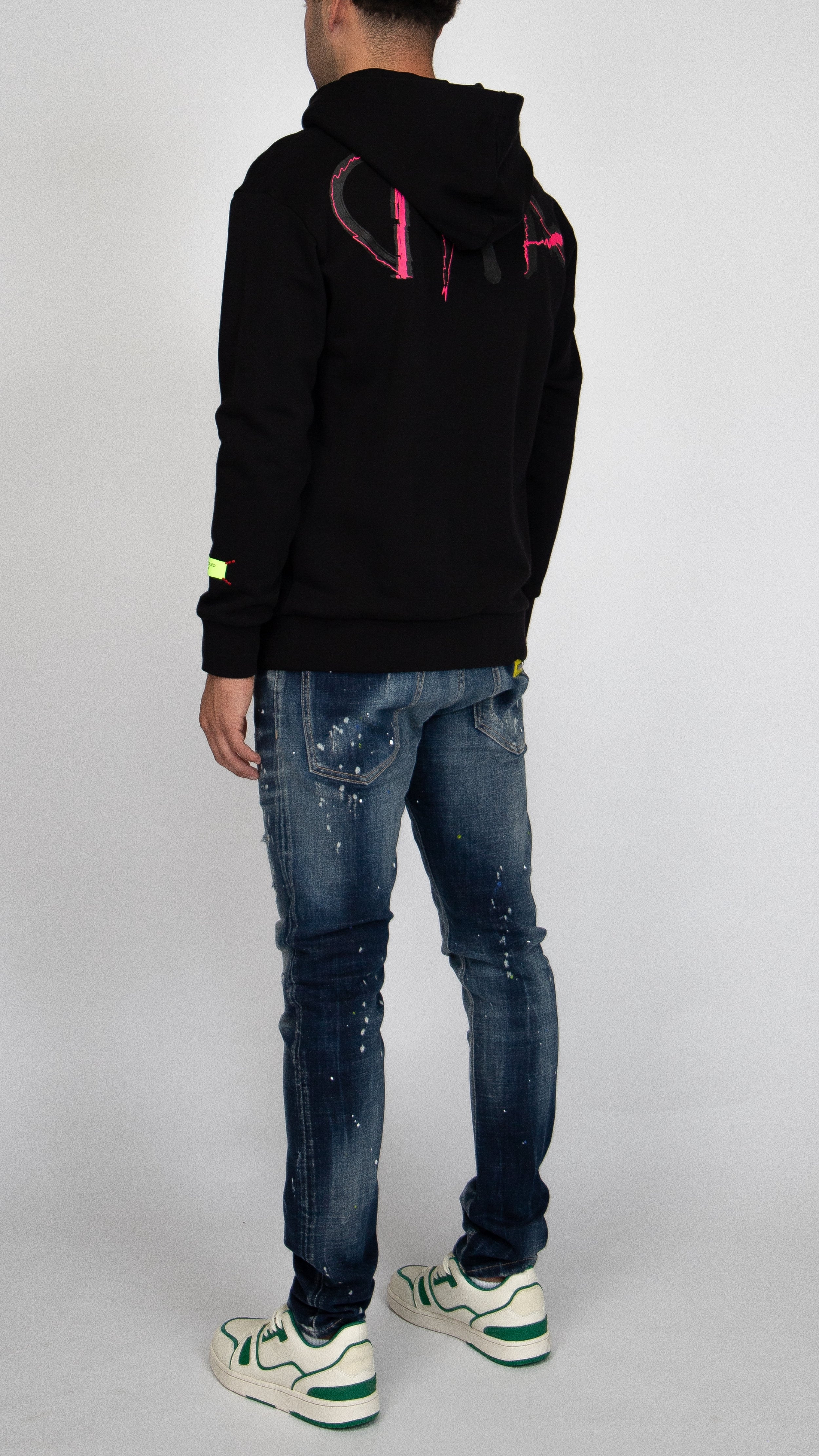 MYBRAND Signature Scribble Hoodie | BLACK