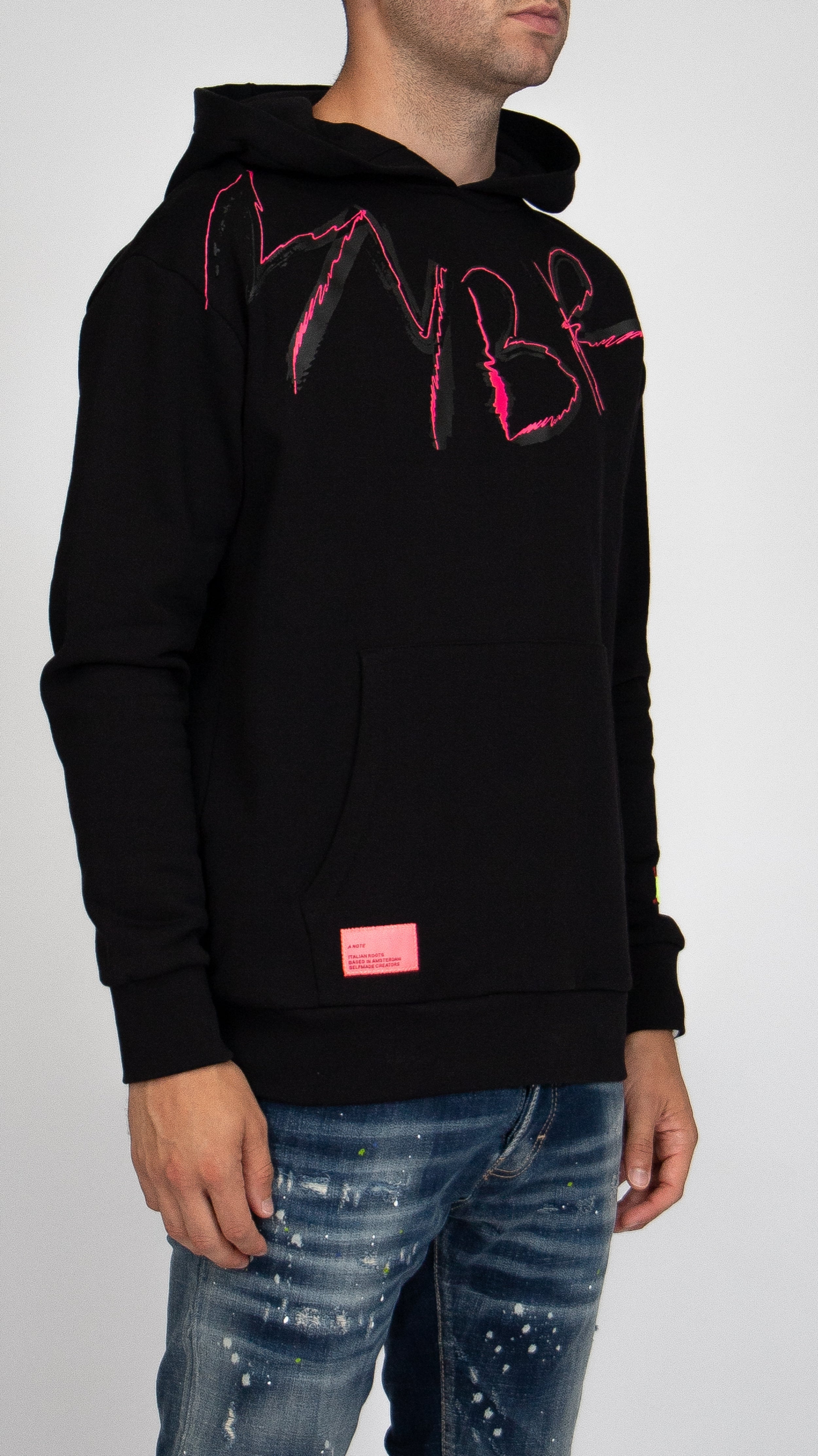 MYBRAND Signature Scribble Hoodie | BLACK