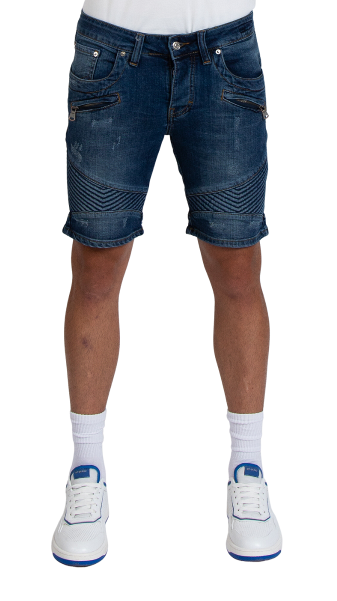 MYBRAND BIKER DENIM SHORTS | DENIM