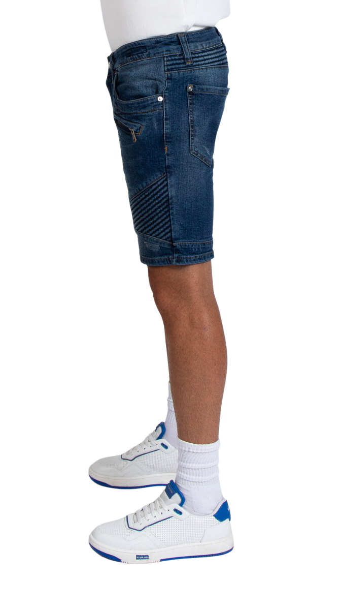 MYBRAND BIKER DENIM SHORTS | DENIM