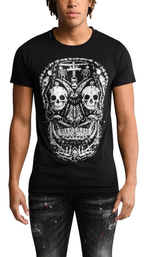 Skull Details T-Shirt | BLACK