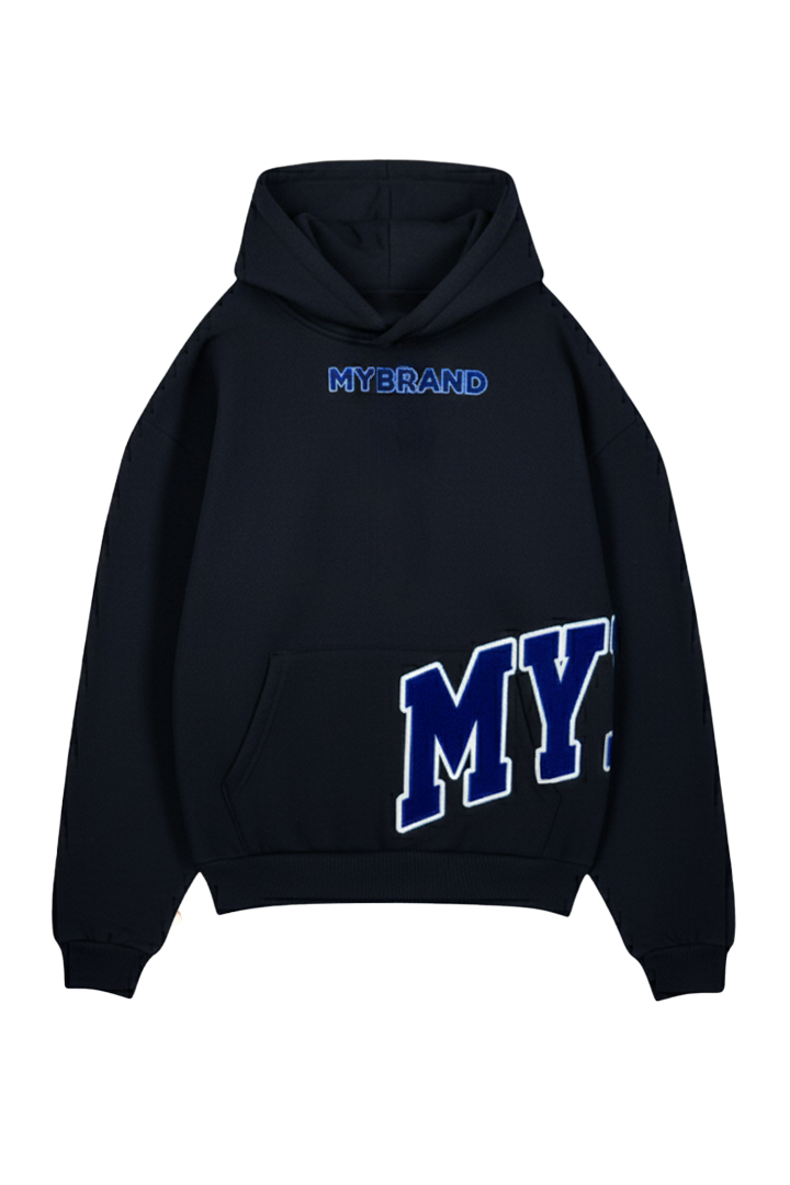 MYBRAND Bold Emblem Hoodie | NAVY