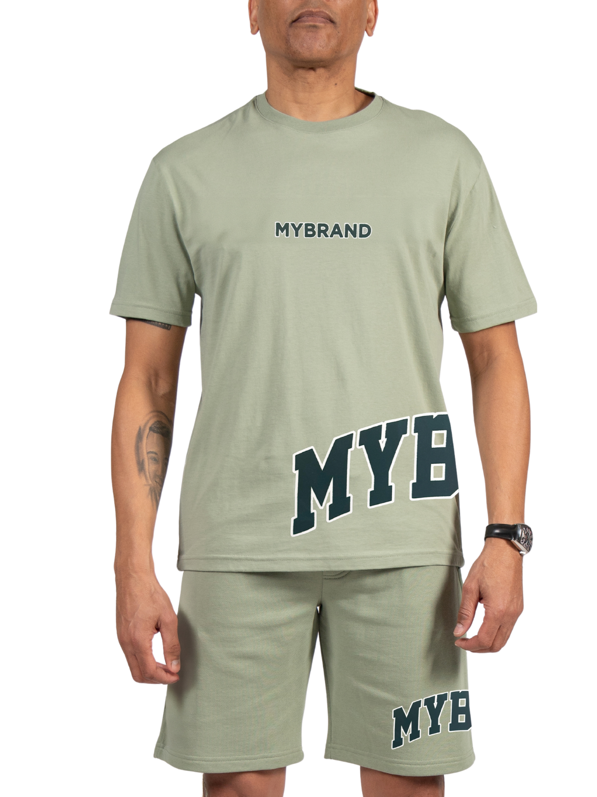 MYBRAND Bold Emblem T-shirt | LIGHT GREEN