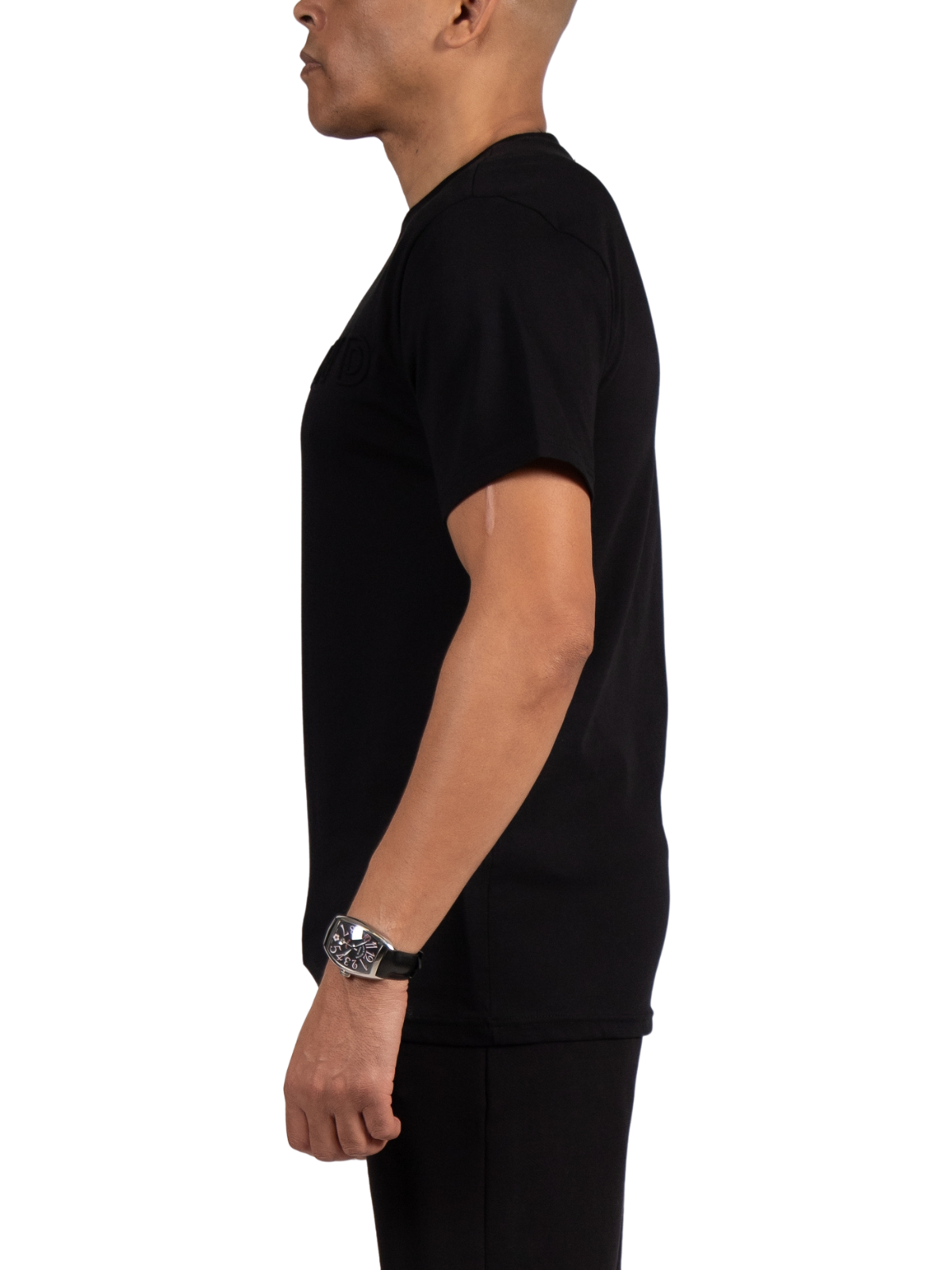 MYBRAND Embosed Statement Tee Black | BLACK