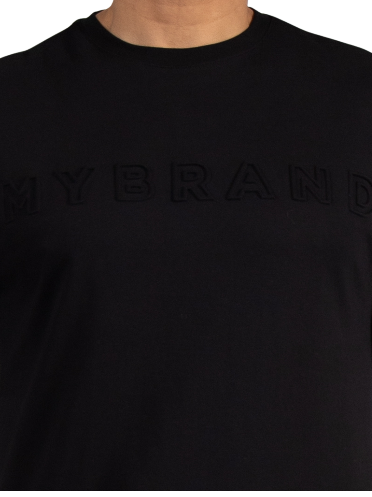 MYBRAND Embosed Statement Tee Black | BLACK