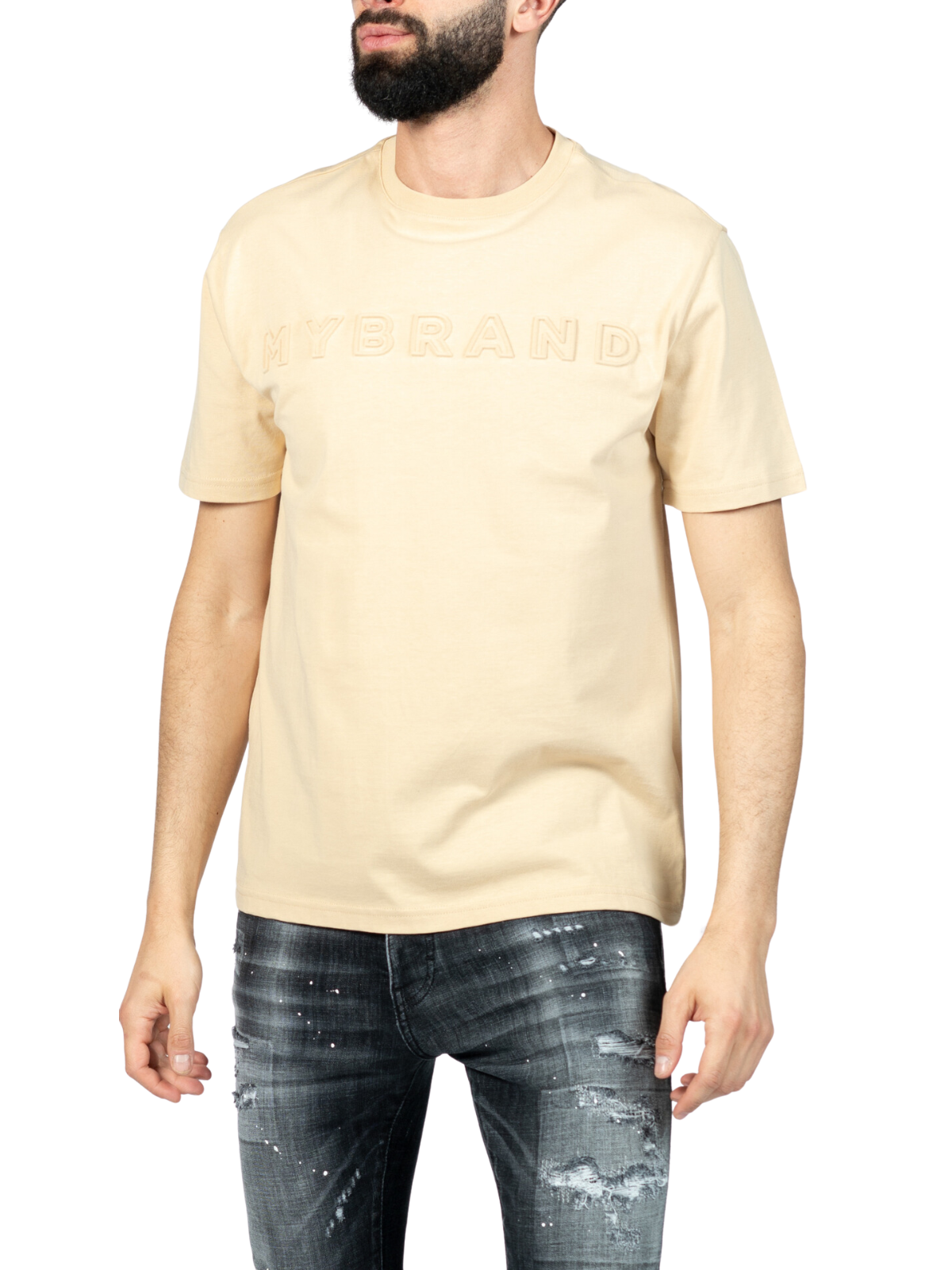 MYBRAND Embosed Statement Tee | OFF-WHITE