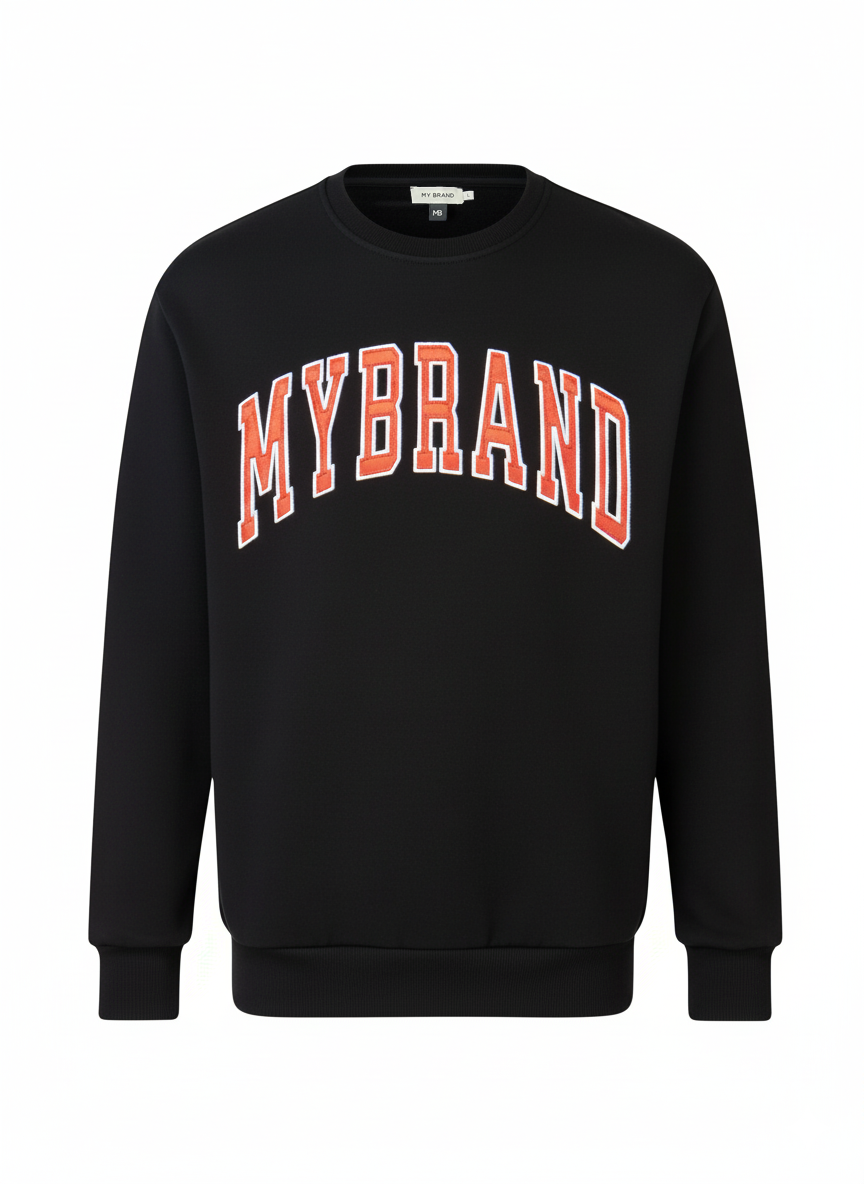 MYBRAND VARSITY RED COLLEGE  SWEATER | BLACK