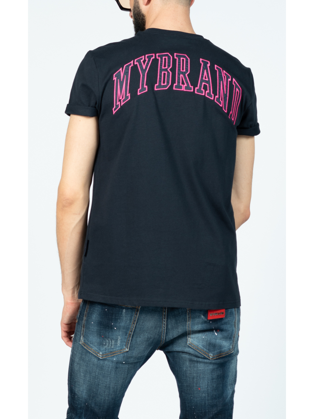 MY BRAND BACK TEXT T-SHIRT NAVY | NAVY